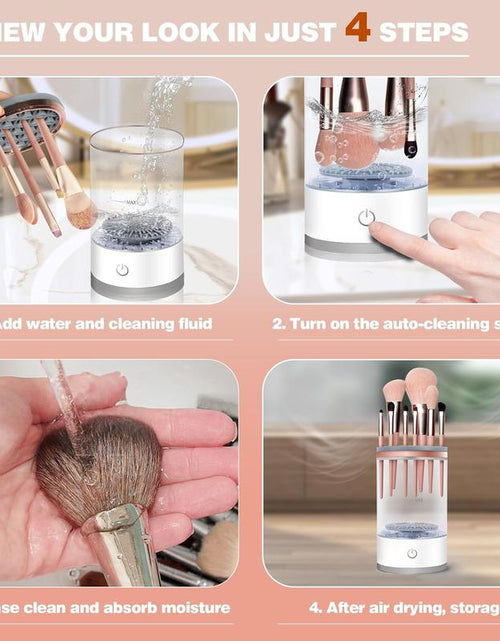 Load image into Gallery viewer, Electric Makeup Brush Cleaner, Automatic Makeup Brush Cleaner Machine, Electric Spinning Cleaner, Super-Fast for Most Size Brush
