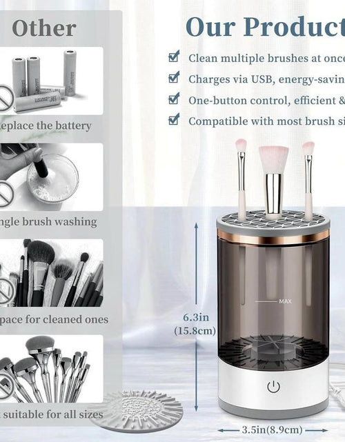 Load image into Gallery viewer, Electric Makeup Brush Cleaner, Automatic Makeup Brush Cleaner Machine, Electric Spinning Cleaner, Super-Fast for Most Size Brush
