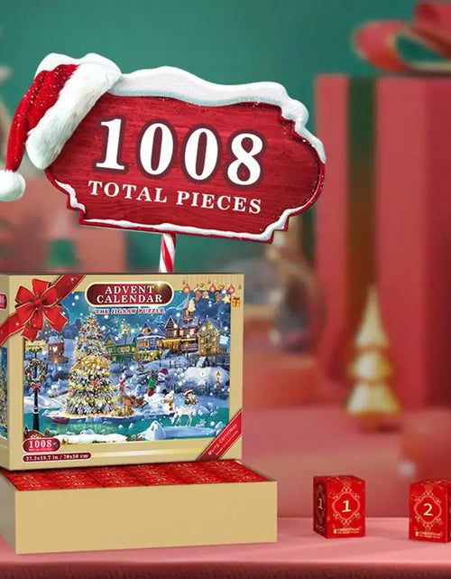 Load image into Gallery viewer, Christmas Puzzle Advent Calendar 24 Days Countdown to Christmas 1008 Pieces Jigsaw Puzzles Blind Gift Box Best Stocking Stuffer
