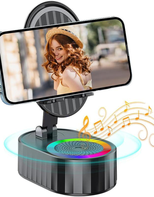 Load image into Gallery viewer, Cell Phone Stand with Wireless Bluetooth Speaker,Induction Speaker HD Surround Sound for Home and Outdoor,Compatible with Iphone/Ipad/Samsung Galaxy
